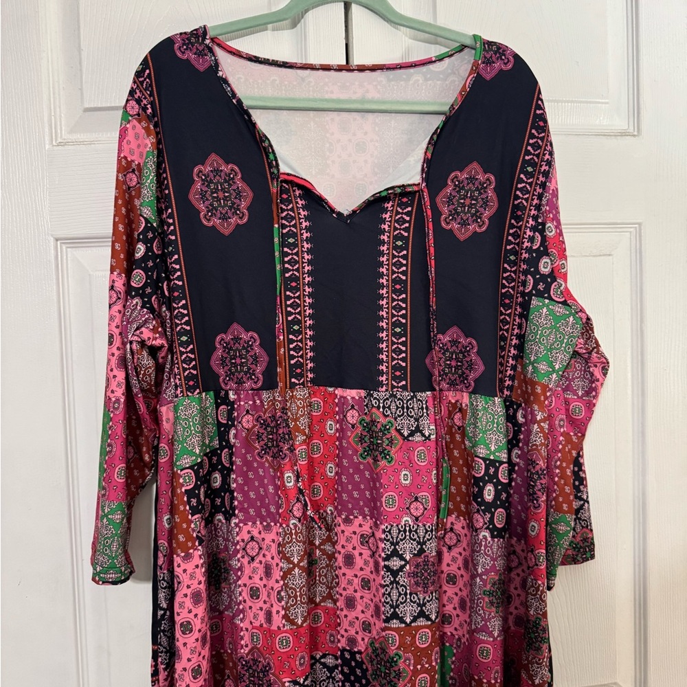 Colorful Patchwork Women's Top